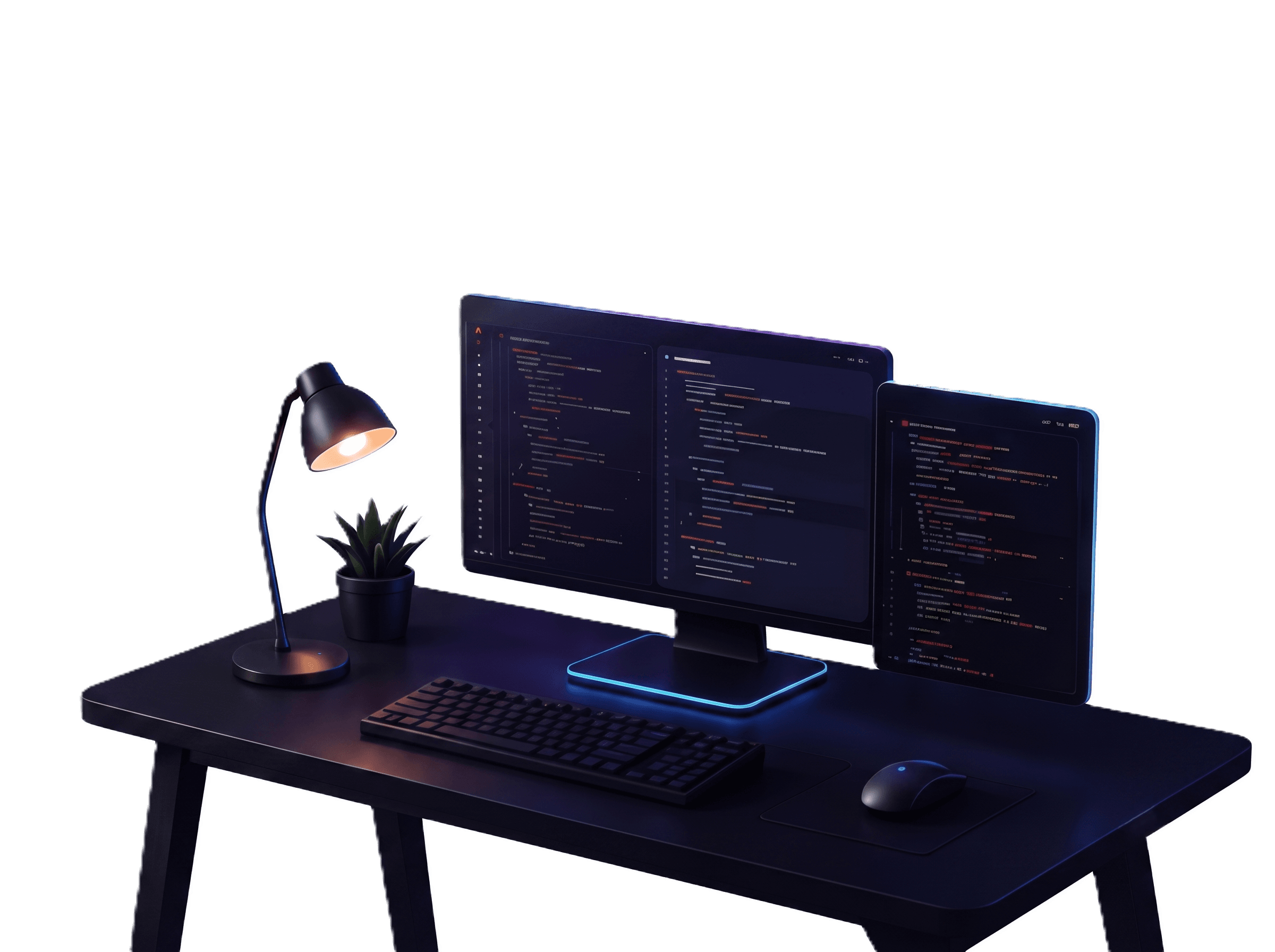 3D Workspace Setup Illustration
